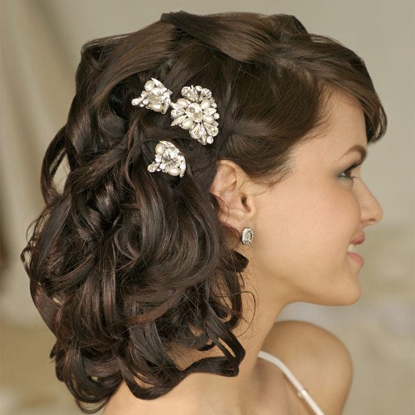 More Curly Bridal Hair Ideas: